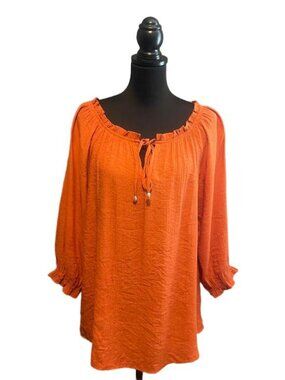 Crinkle Ruffled Blouse